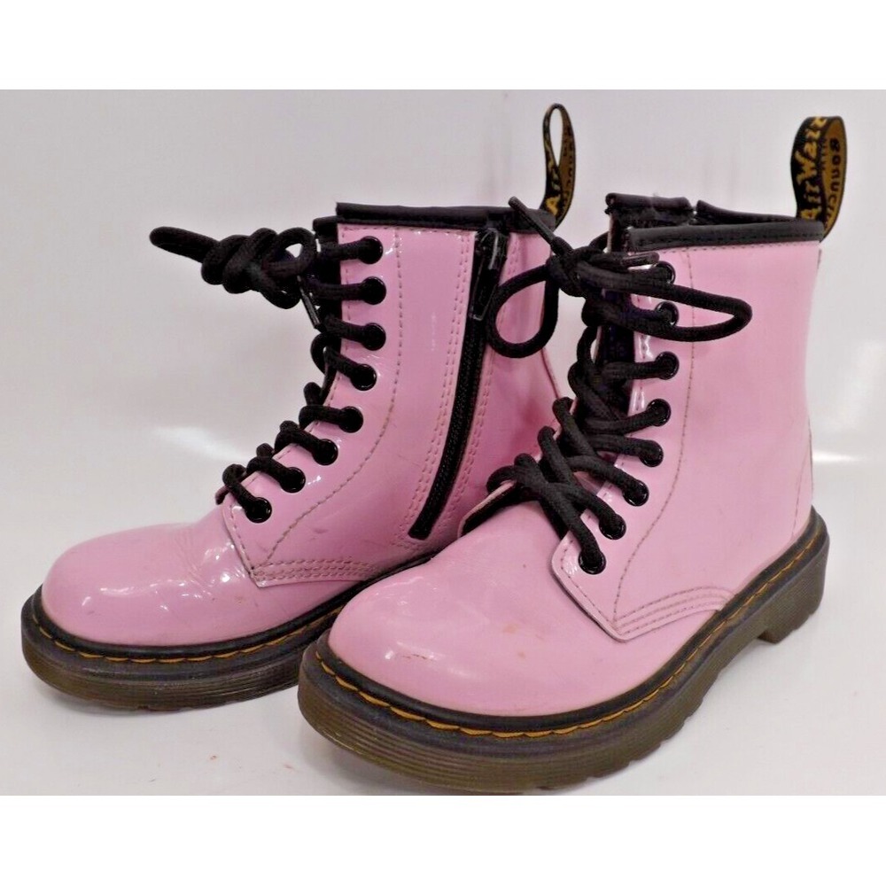 Dr. Martens  1460 J - Children's DOCS Shiny PINK Boots  - Child size 12 US - Picture 2 of 12